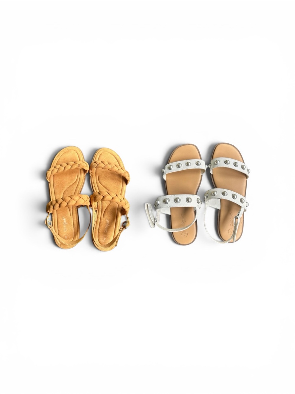 Cat & Jack Summer Sandal Bundle: Braided Buckle & Faux Pearl Velcro